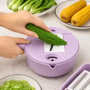 Multi-Function Vegetable Slicer & Cutter with Storage Container