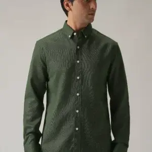 Cilantro Green Executive Linen-Blend Shirt – US Trade-Inspired Classic